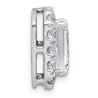 14k White Gold 3 1/2 carat Certified Lab Grown Diamond VS+ F+ Emerald Complete Halo Chain Slide Pendant