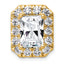 14k 5 1/2 carat Certified Lab Grown Diamond VS+ F+ Emerald Complete Halo Chain Slide Pendant