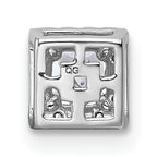 14k White Gold 1/3 carat Lab Grown Diamond VS+ F+ Princess Complete Halo Chain Slide Pendant