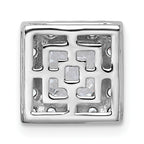 14k White Gold 1 7/8 carat Certified Lab Grown Diamond VS+ F+ Princess Complete Halo Chain Slide Pendant