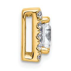 14k 1 7/8 carat Lab Grown Diamond VS+ F+ Princess Complete Halo Chain Slide Pendant