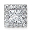 14k White Gold 3 3/4 carat Lab Grown Diamond VS+ F+ Princess Complete Halo Chain Slide Pendant