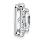 14k White Gold 5 1/8 carat Certified Lab Grown Diamond VS+ F+ Princess Complete Halo Chain Slide Pendant