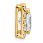14k 5 1/8 carat Certified Lab Grown Diamond VS+ F+ Princess Complete Halo Chain Slide Pendant