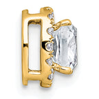 14k 1 1/6 carat Lab Grown Diamond VS+ F+ Cushion Complete Halo Chain Slide Pendant