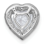 14k White Gold 1 1/5 carat Certified Lab Grown Diamond VS+ F+ Trillion Complete Halo Chain Slide Pendant