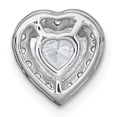 14k White Gold 1 1/5 carat Lab Grown Diamond VS+ F+ Trillion Complete Halo Chain Slide Pendant