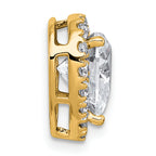 14k 3 carat Certified Lab Grown Diamond VS+ F+ Heart Complete Halo Chain Slide Pendant