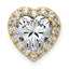 14k 3 carat Lab Grown Diamond VS+ F+ Heart Complete Halo Chain Slide Pendant