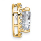 14k 4 3/4 carat Lab Grown Diamond VS+ F+ Heart Complete Halo Chain Slide Pendant