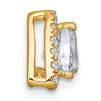 14k 1/2 carat Lab Grown Diamond VS+ F+ Trillion Complete Halo Chain Slide Pendant