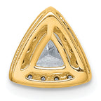 14k 1/2 carat Lab Grown Diamond VS+ F+ Trillion Complete Halo Chain Slide Pendant
