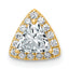14k 1/2 carat Lab Grown Diamond VS+ F+ Trillion Complete Halo Chain Slide Pendant