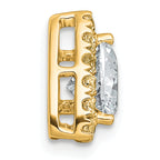 14k 1 1/3 carat Lab Grown Diamond VS+ F+ Trillion Complete Halo Chain Slide Pendant