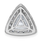 14k White Gold 2 5/8 carat Lab Grown Diamond VS+ F+ Trillion Complete Halo Chain Slide Pendant