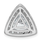 14k White Gold 3 7/8 carat Lab Grown Diamond VS+ F+ Trillion Complete Halo Chain Slide Pendant