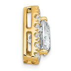 14k 3 7/8 carat Lab Grown Diamond VS+ F+ Trillion Complete Halo Chain Slide Pendant