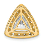 14k 3 7/8 carat Lab Grown Diamond VS+ F+ Trillion Complete Halo Chain Slide Pendant