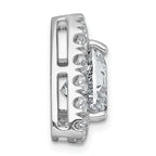 14k White Gold 5 carat Lab Grown Diamond VS+ F+ Trillion Complete Halo Chain Slide Pendant
