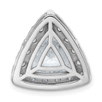 14k White Gold 5 carat Lab Grown Diamond VS+ F+ Trillion Complete Halo Chain Slide Pendant