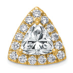 14k 5 carat Lab Grown Diamond VS+ F+ Trillion Complete Halo Chain Slide Pendant