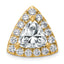 14k 5 carat Lab Grown Diamond VS+ F+ Trillion Complete Halo Chain Slide Pendant