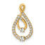14k 3/8 carat Lab Grown Diamond VS+ F+ Complete Fashion Teardrop Chain Slide Pendant