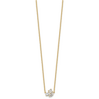 14k 1 carat Lab Grown Diamond VS+ F+ Complete 18 inch Three Stone Fashion Necklace