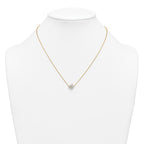 14k 1 carat Lab Grown Diamond VS+ F+ Complete 18 inch Three Stone Fashion Necklace