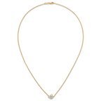 14k 1 carat Lab Grown Diamond VS+ F+ Complete 18 inch Three Stone Fashion Necklace