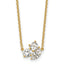 14k 1 carat Lab Grown Diamond VS+ F+ Complete 18 inch Three Stone Fashion Necklace