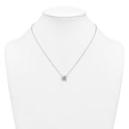 14k White Gold 1 carat Lab Grown Diamond VS+ F+ Complete 18 inch Three Stone Fashion Necklace