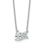 14k White Gold 1 carat Lab Grown Diamond VS+ F+ Complete 18 inch Two Stone Fashion Necklace