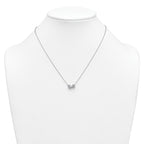 14k White Gold 1 carat Lab Grown Diamond VS+ F+ Complete 18 inch Two Stone Fashion Necklace
