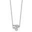 14k White Gold 1 carat Lab Grown Diamond VS+ F+ Complete 18 inch Three Stone Fashion Necklace
