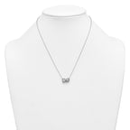 14k White Gold 1 carat Lab Grown Diamond VS+ F+ Complete 18 inch Two Stone Fashion Necklace