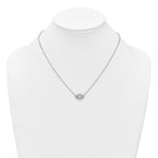 14k Two-Tone 3/8 carat Lab Grown Diamond VS+ F+ Complete 18 inch Fashion Evil Eye Necklace