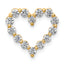 14k 1/2 carat Lab Grown Diamond VS+ F+ Complete Heart Chain Slide Pendant