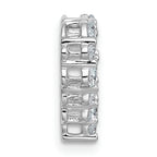 14k White Gold 1/2 carat Lab Grown Diamond VS+ F+ Complete Heart Chain Slide Pendant
