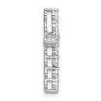 14k White Gold 1/2 carat Lab Grown Diamond VS+ F+ Complete Cross Chain Slide Pendant