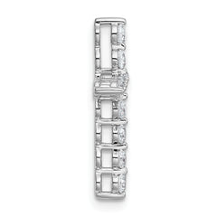 14k White Gold 1/2 carat Lab Grown Diamond VS+ F+ Complete Cross Chain Slide Pendant