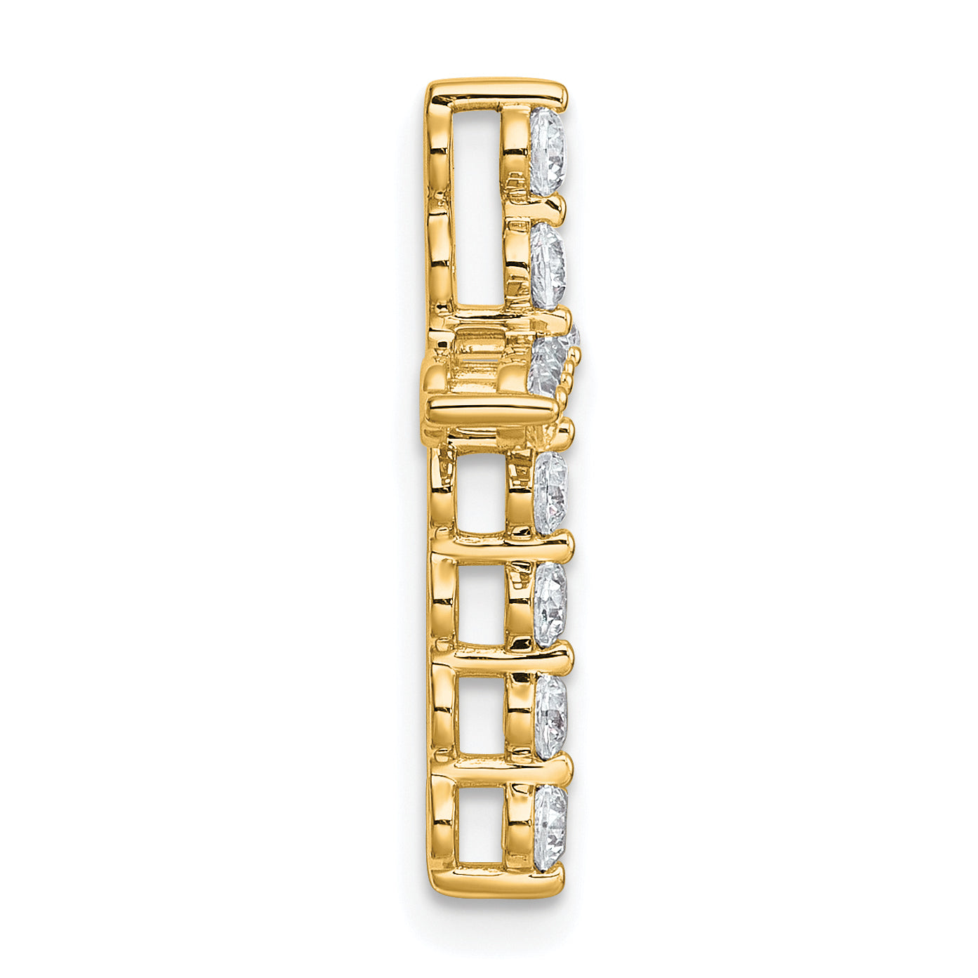 14k 1/2 carat Lab Grown Diamond VS+ F+ Complete Cross Chain Slide Pendant Secondary image