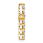 14k 1/2 carat Lab Grown Diamond VS+ F+ Complete Cross Chain Slide Pendant