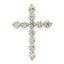 14k 1/2 carat Lab Grown Diamond VS+ F+ Complete Cross Chain Slide Pendant