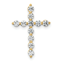 14k 1/2 carat Lab Grown Diamond VS+ F+ Complete Cross Chain Slide Pendant