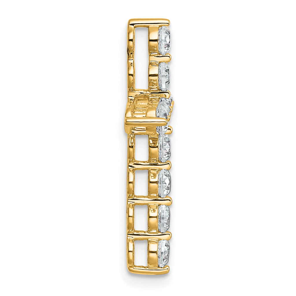 14k 1 carat Lab Grown Diamond VS+ F+ Complete Cross Chain Slide Pendant