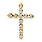 14k 1 carat Lab Grown Diamond VS+ F+ Complete Cross Chain Slide Pendant