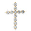 14k 1 carat Lab Grown Diamond VS+ F+ Complete Cross Chain Slide Pendant