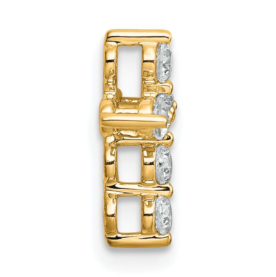 14k 1/4 carat Lab Grown Diamond VS+ F+ Complete Cross Chain Slide Pendant Main image
