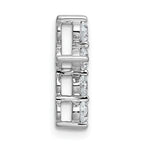 14k White Gold 1/2 carat Lab Grown Diamond VS+ F+ Complete Cross Chain Slide Pendant